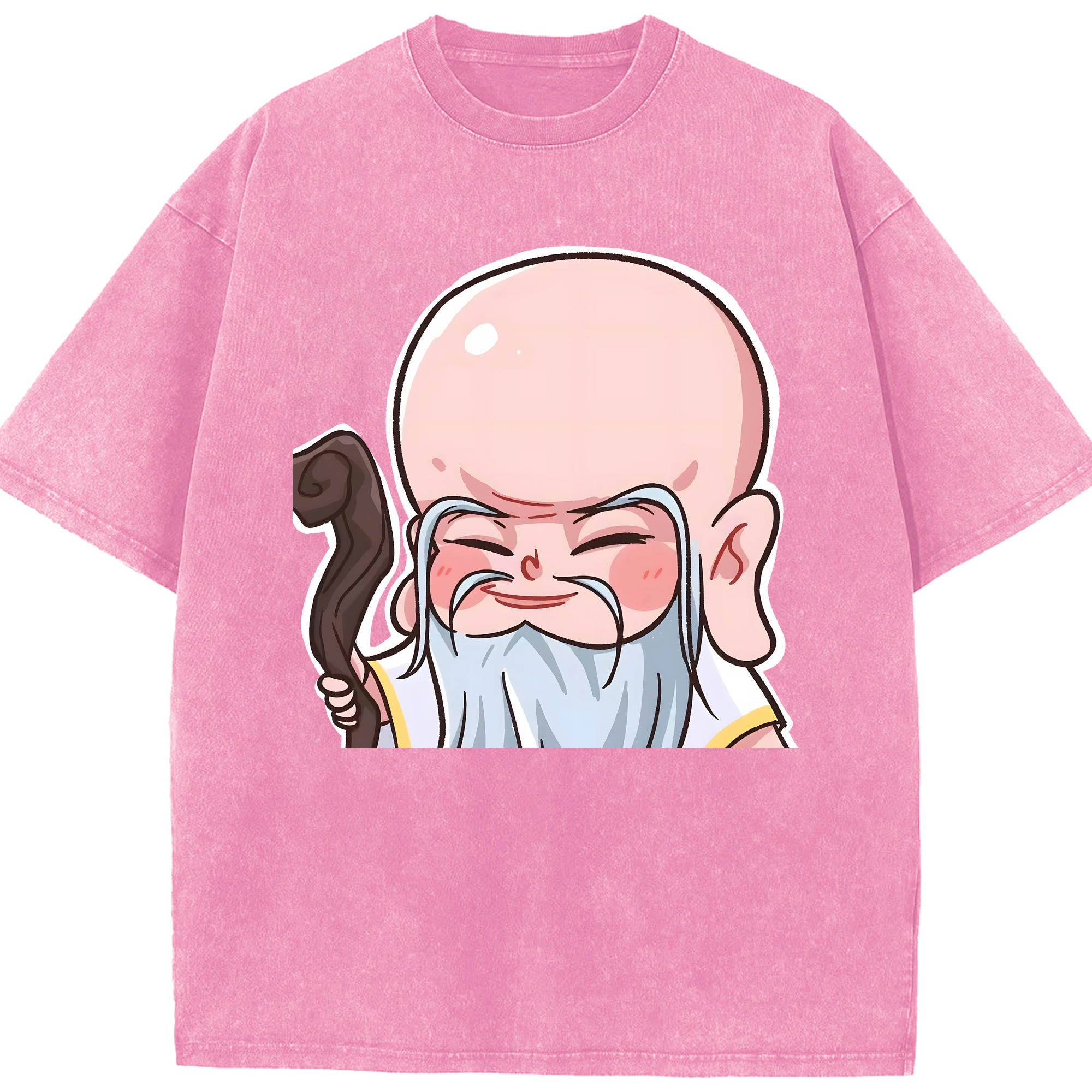 （画像用） Ne Zha 2 ナタ 魔童の大暴れ 綿100% ヴィンテージ風 半袖Tシャツ（フロントプリント）